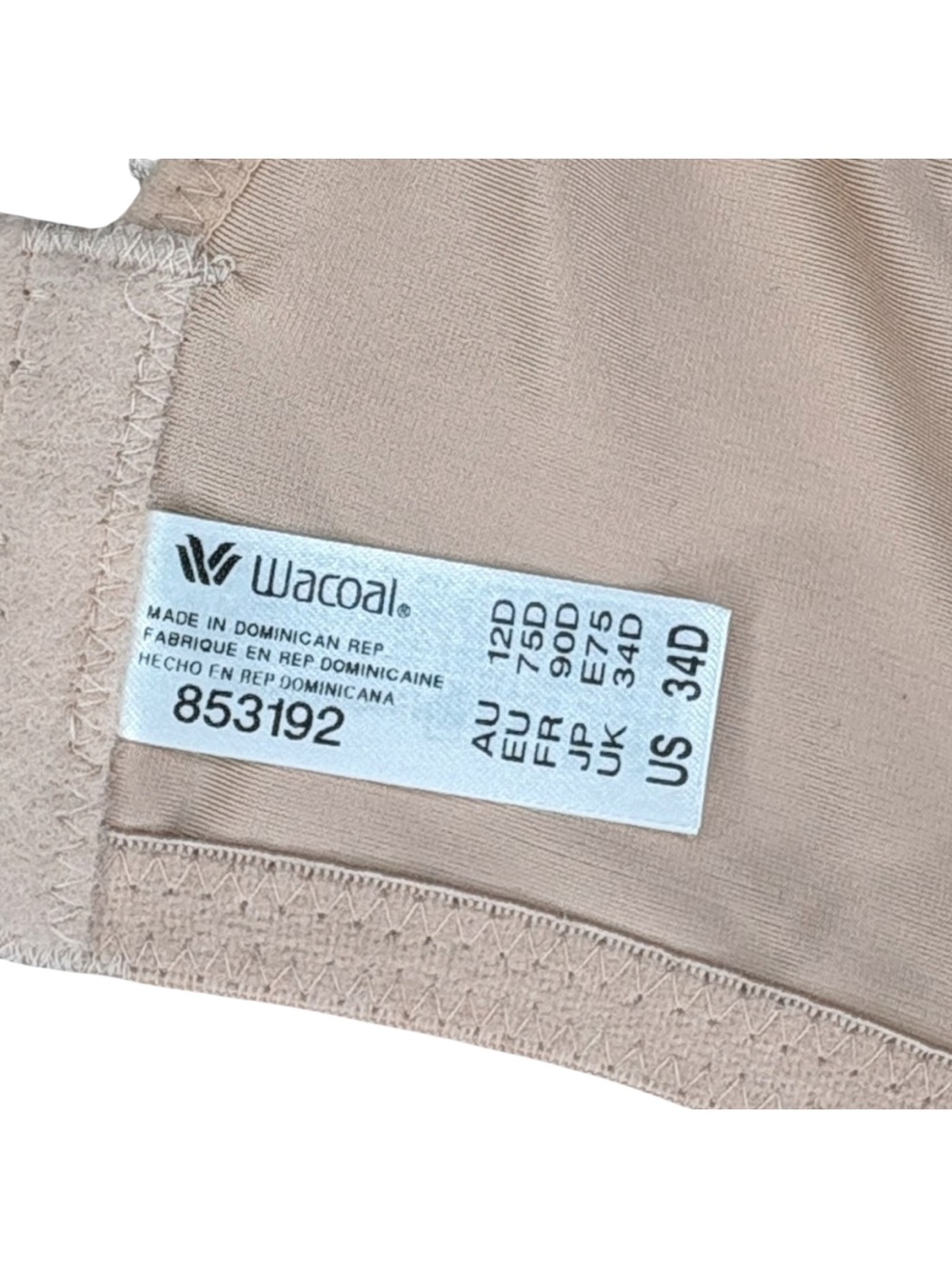 NWT Wacoal Basic Beauty T-Shirt Bra sz 34D * Underwire Spacer Cup Sand Beige - Picture 7 of 8